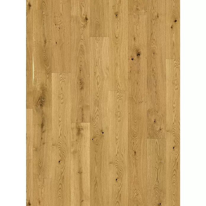 Parador Parkett Classic 3025 - Rustikal Eiche gebürstet, Landhausdiele, 2.200 x 185 x 13 mm - Helle Eichenholzdielen mit natürlicher Maserung und vereinzelten Ästen.