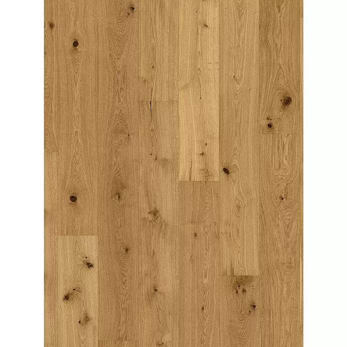 Parador Parkett Classic 3025 - Rustikal Eiche, Landhausdiele, 2.380 x 233 x 13 mm - Helle Eichenholzdielen mit natürlicher Maserung und markanten dunklen Ästen.
