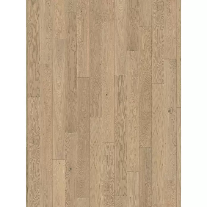 Parador Parkett Classic 3025 - Eiche Cortese weiß weiß, Mehrstab, 1.170 x 120 x 13 mm - Helles Eichenholzparkett mit sichtbarer Maserung und Ästen für eine natürliche, warme Ästhetik.