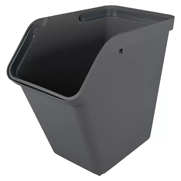 Sunware Sigma home Mülltrennsystem - 40 l, L x B x H: 49,3 x 27 x 44,8 cm, Anthrazit, Kunststoff - Anthrazitfarbener Kunststoff-Stapelbehälter zur Organisation.
