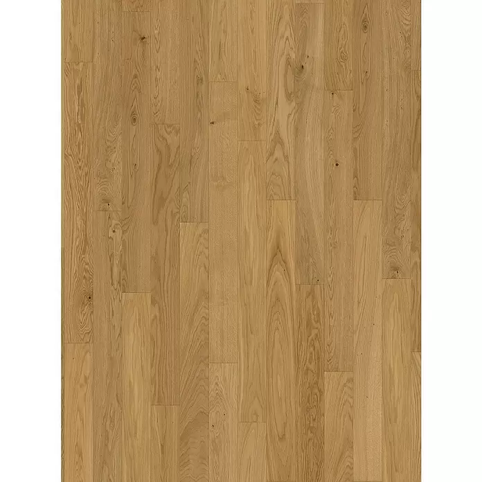 Parador Parkett Classic 3025 - Eiche Cortese natur, Mehrstab, 1.170 x 120 x 13 mm - Hellbraune Eichenholz-Dielen mit natürlicher Maserung und Ästen.
