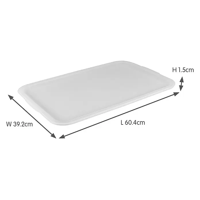 Sunware Deckel Sigma Home - Passend für: Sigma Home Aufbewahrungsbox 45 l, Kunststoff, Transparent - Transparenter rechteckiger Kunststoffdeckel, 60,4cm L x 39,2cm B x 1,5cm H.