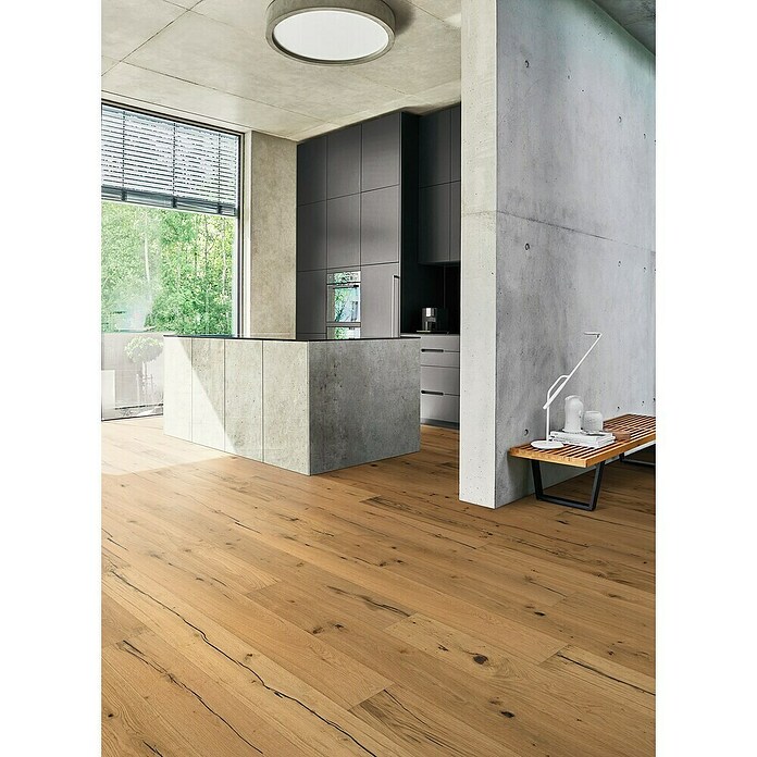 Parador Parkettmuster Trendtime 8 Eiche elephant skin (200 x 190 x 15 mm, Landhausdiele) | BAUHAUS