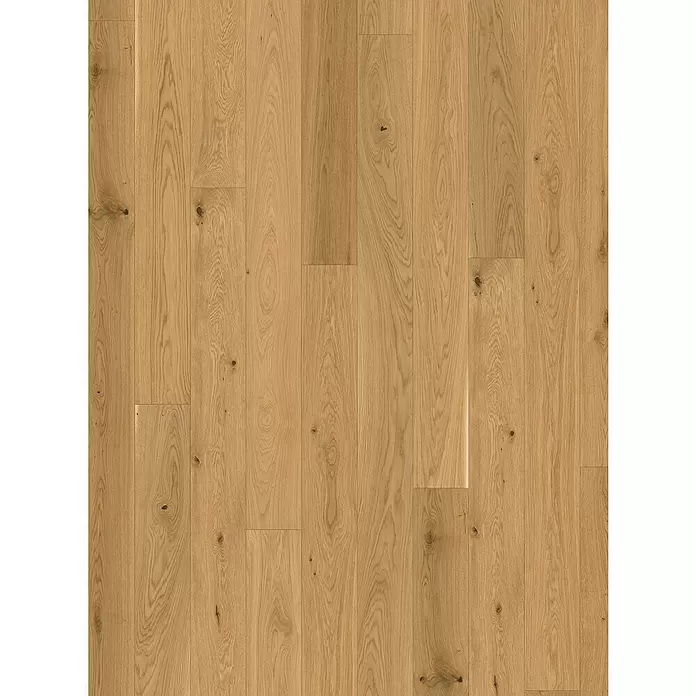 Parador Parkett Trendtime 4 - Eiche Molvina natur, Landhausdiele, 2.010 x 160 x 13 mm - Helle Eichenholz-Bodenplanken mit natürlicher Maserung und sichtbaren Ästen.