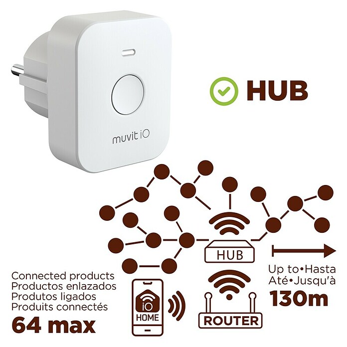 Muvit Programador de riego Smart Bluetooth Mesh (Grifo de agua G 3/4 (26,5 mm)/G 1 (33,3 mm)) | BAUHAUS