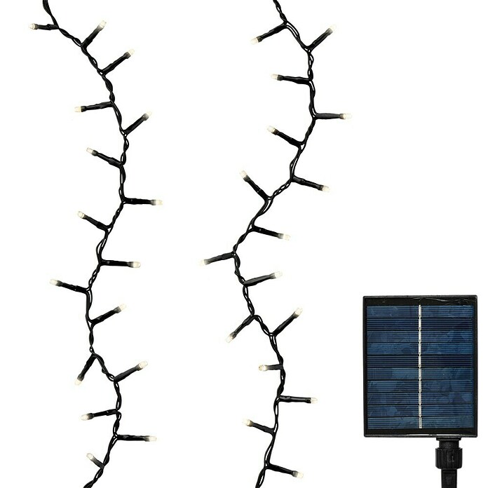 Guirnalda luminosa solar (Para exterior, 16 m, Blanco cálido) | BAUHAUS