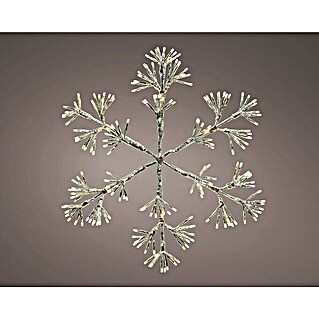 Figura decorativa LED copo de nieve (Para exterior, Metal, Altura: 48 cm)