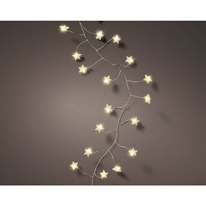Guirnalda luminosa LED estrellas (Para exterior, Blanco cálido, 120 ud.) | BAUHAUS