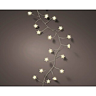 Guirnalda luminosa LED estrellas (Para exterior, Blanco cálido, 120 ud.)