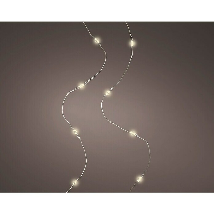 Guirnalda luminosa LED Budget (Para exterior, Blanco cálido, 100 ud., 5 m) | BAUHAUS