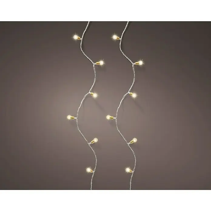 Guirnalda luminosa LED - Para interior, 17,9 cm, Blanco cálido, 180 ud. - Guirnalda de luces con bombillas pequeñas y redondas que emiten un brillo cálido y acogedor. Perfecta para crear un ambiente acogedor.