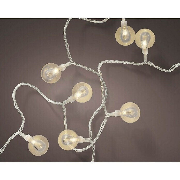 Guirnalda luminosa LED Cherry XL (Para interior, 9 cm, Blanco cálido, 60 ud.) | BAUHAUS