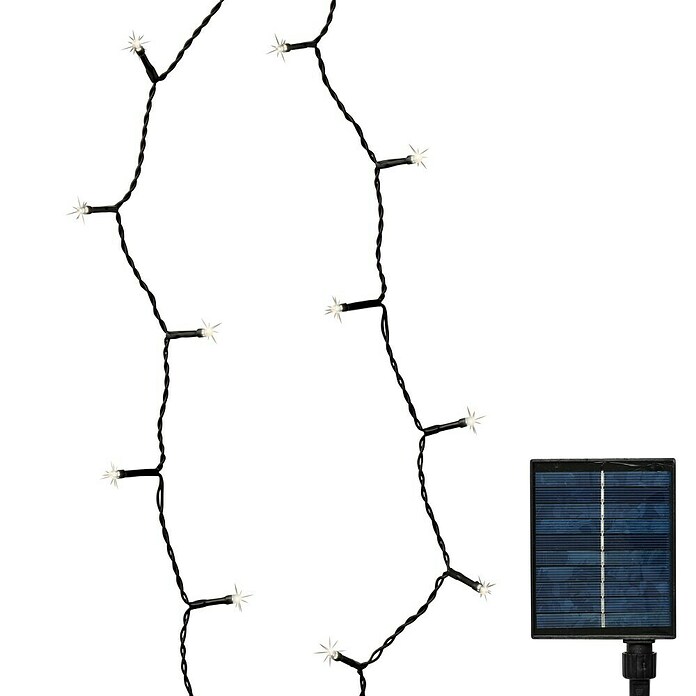 Guirnalda luminosa solar Basic (Para exterior, 27 m, Blanco cálido) | BAUHAUS