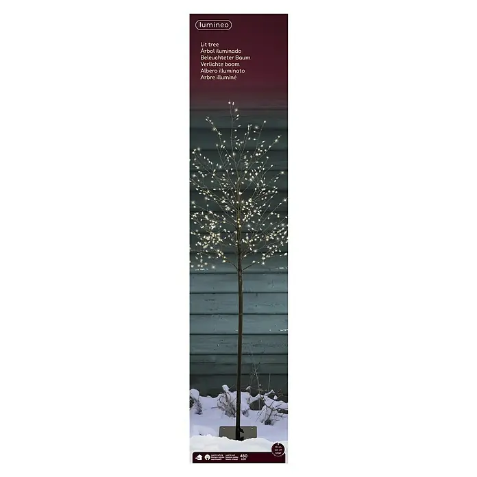 Árbol de Navidad de LEDs - Para interior, 480 ud., Color de luz: Blanco cálido - Árbol iluminado LED con luces blancas cálidas. El árbol es adecuado para uso interior y exterior.