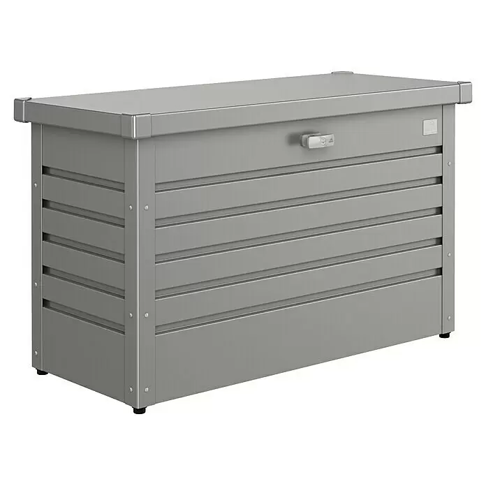 Biohort FreizeitBox Gartenbox FreizeitBox 100 - L x B x H: 101 x 46 x 61 cm, Quarzgrau, Stahl - Diagonale Ansicht