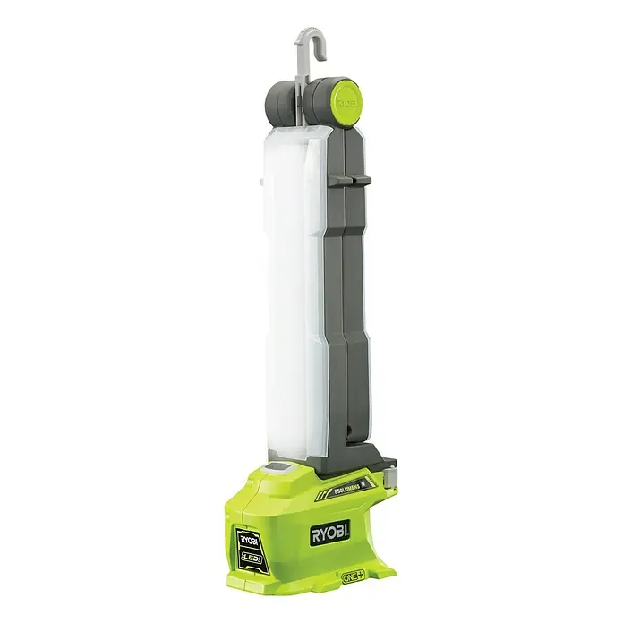 Ryobi ONE+ LED-Arbeitsleuchte - 18 V, Li-Ionen, Ohne Akku - Ryobi LED-Arbeitsleuchte mit 850 Lumen, ideal für Baustellen und Heimwerkerprojekte, mit praktischem Haken.