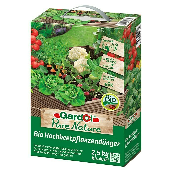 Gardol Pure Nature Bio-Hochbeetpflanzendünger2,5 kg, Inhalt ausreichend für ca.: 40 m² Left Side View