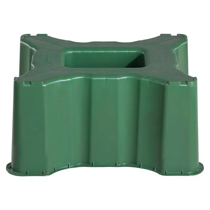 Garantia Basic Line Regentonnensockel - Eckig, Geeignet für: Bequeme Wasserentnahme - Grüne Regenwassertank-Erhöhung aus Kunststoff. Die Erhöhung ist stabil und sorgt für einen besseren Wasserablauf.