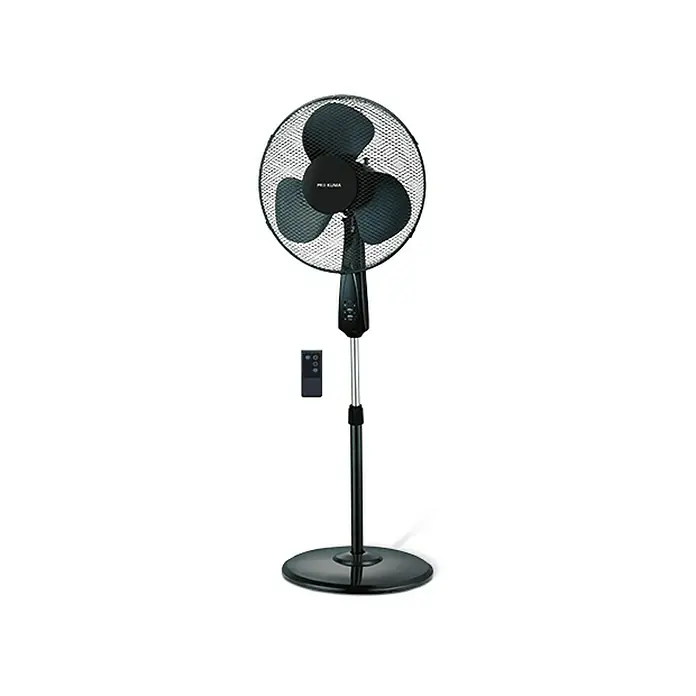 Proklima Standventilator - Schwarz, 40 cm, 127 cm - Ein Standventilator in Schwarz mit Fernbedienung. Ideal für heiße Tage, um eine kühle Brise zu genießen und die Raumluft zu verbessern.