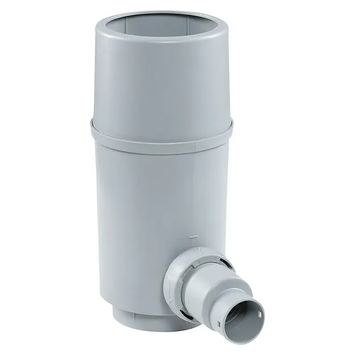 Garantia Fallrohrfilter Regendieb Pro - 1 ¼″, Grau - Ein grauer Fallrohrfilter, auch bekannt als Regenwasserfilter, zur Montage am Fallrohr. Er filtert Schmutz aus dem Regenwasser, bevor es abgeleitet wird.