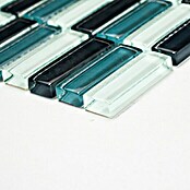 Mosaikfliese Stäbchen Crystal Mix XCM S828 (32,2 x 31 cm, Grau, Glänzend)