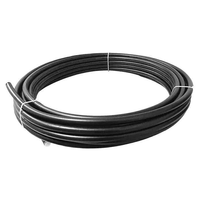 Geberit Mepla Tubo multicapa - Diámetro: 16 mm, Largo: 50 m - Tubo negro enrollado sujeto con bridas. Adecuado para riego de jardín u otras aplicaciones.
