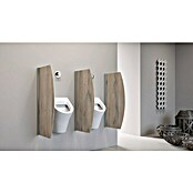 GEO Urinal-Trennwand Radius 10 (50 x 90 cm, Aluminium-Verbundplatte mit Polyethylen-Kern, Dekor: Eiche gekalkt)