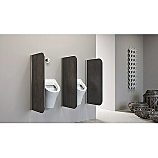 GEO Urinal-Trennwand Radius 100 (50 x 90 cm, Oxidian Dibond)