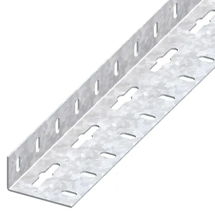 Kantoflex Winkelprofil - L x B x S: 1.000 x 35,5 x 1,5 mm, Stahl, Gelocht, Ungleichschenklig - Ein Winkelprofil aus Metall mit Löchern zur Befestigung. Ideal für Konstruktionen und Regale.