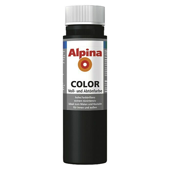 Alpina Vollton- & Abtönfarbe Color (Night Black, 750 ml)