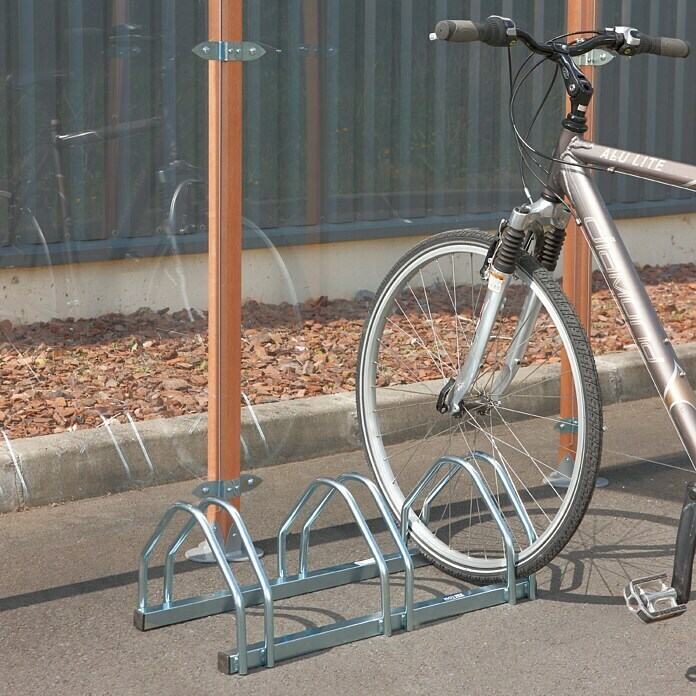 Mottez Fahrradständer (72 x 33 x 25 cm, Passend für: 3 Fahrräder, 3 Bügel)