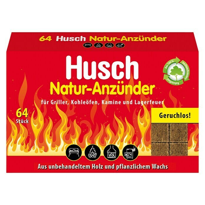 Husch Anzünder Natur (64 Stk.)