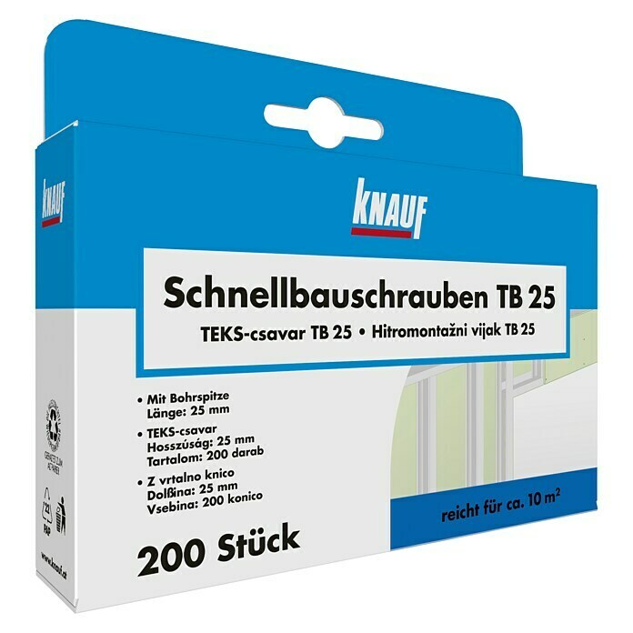 Knauf Schnellbauschraube TB (Durchmesser: 3,5 mm, Länge: 25 mm, 200 Stk.)