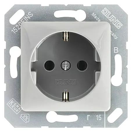 Jung CD 500 Steckdose CD5120BFPG für Klappdeckel