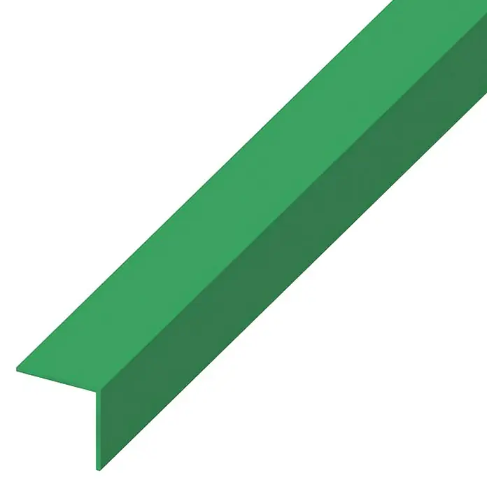 Kantoflex Winkelprofil - 2.500 x 25 x 25 mm, Stärke: 1 mm, Grün - Grünes Eckprofil. Das Eckprofil bietet einen robusten Schutz für Kanten und Ecken, ideal für den Einsatz im Bauwesen und in der Renovierung.