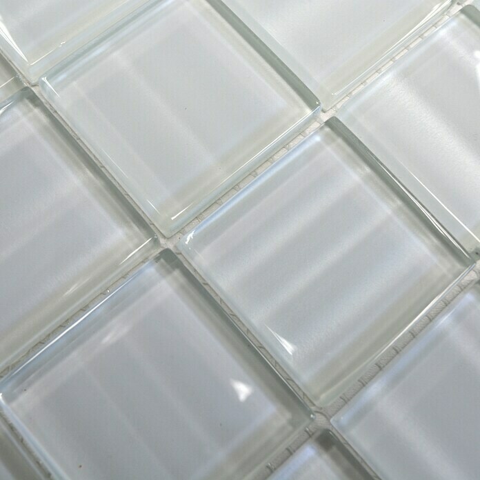 Mosaikfliese Crystal Hologramm XCM BC 884 (29,8 x 29,8 cm, Weiß, Glänzend)