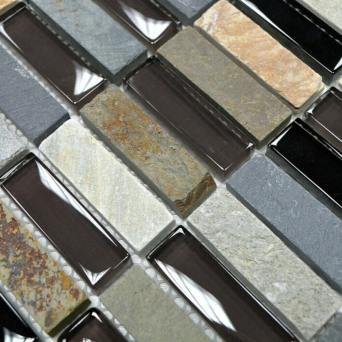 Mosaikfliese Crystal Mix XCM SM08 (30 x 30 cm, Bunt, Glänzend)