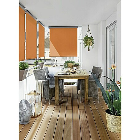 Sunfun Balkonverschattung (Orange, Breite: 1,4 m, Ausfall: 2,5 m)