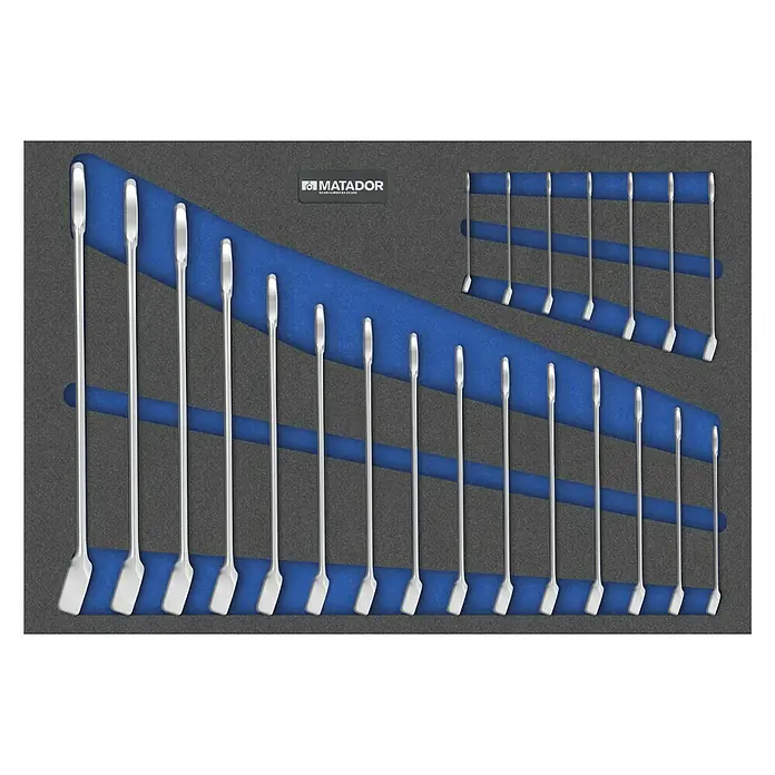 Matador Tool System Ring-Gabelschlüssel-Satz - 22 -tlg. - Matador Spatel-Satz, ideal für Werkstatt und Hobby. Präzise gefertigt für vielfältige Anwendungen, inklusive praktischer Aufbewahrung.