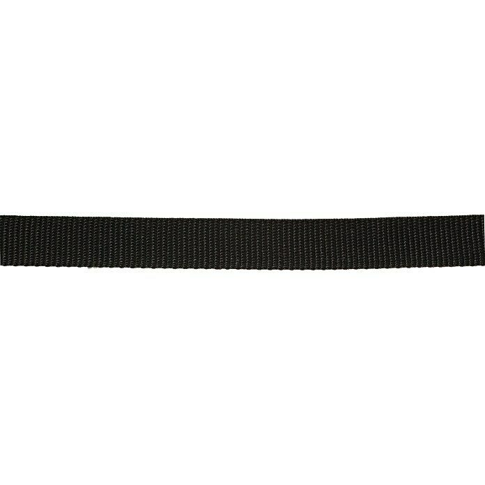 Stabilit Gurtband MeterwareBelastbarkeit: 80 kg, Breite: 25 mm, Polypropylen, Schwarz Front View