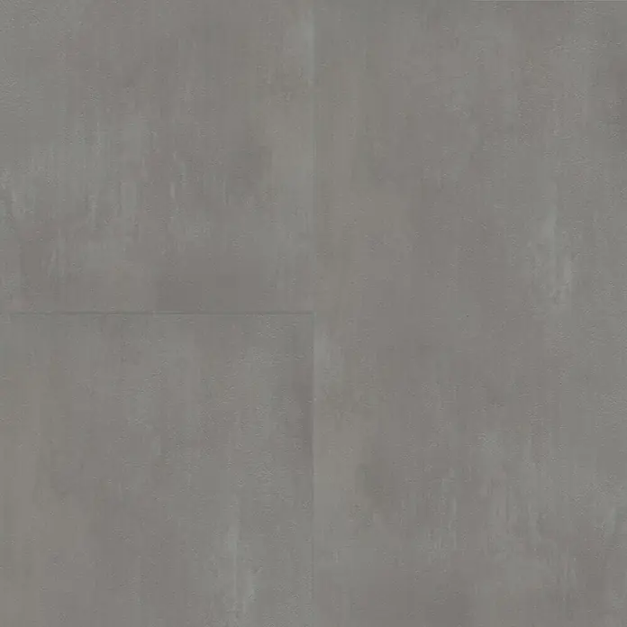 Star Clic Vinylboden Stone - Korsika, Fliese, 605 x 304,8 x 4,2 mm - Graue Betonfliesen mit matter Oberfläche und dezenten Farbvariationen für ein modernes Ambiente.
