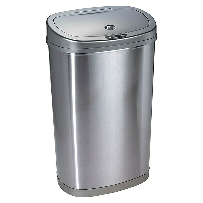 Sensor-Abfalleimer (Fassungsvermögen: 22 l + 28 l, Silber, Halbrund, Edelstahl)