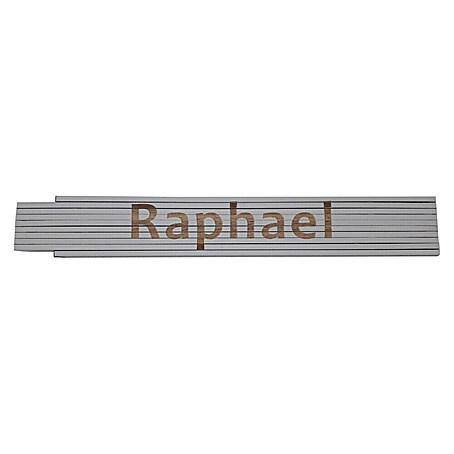 Heka Zollstock (Aufdruck: Raphael, Länge: 2 m, Weiß)
