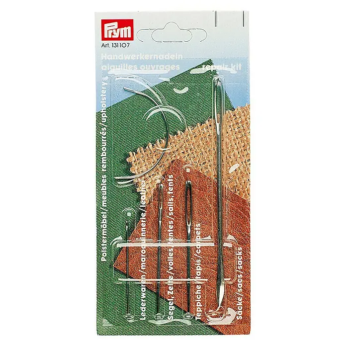 Prym Segelnadel-Set - 5 -tlg. - Nähzeug-Set "Handwerkernadeln" von Prym: Das Set enthält verschiedene Nadeln für Polster, Leder, Segel, Zelte, Teppiche und Säcke.