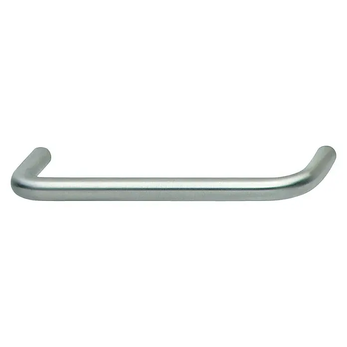 Häfele Tirador para muebles - Tipo de tirador del mueble: Estribo, Distancia entre orificios: 96 mm, An x L: 25 x 105 mm - Manija de puerta plateada con forma curva y superficie lisa, ideal para puertas modernas.