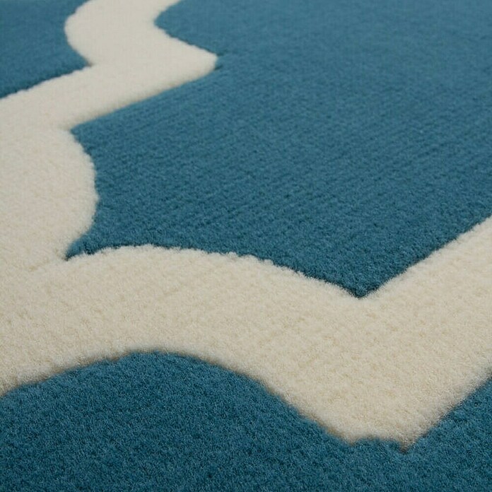 Kayoom Teppich Maroc 2087 (Türkis, L x B: 170 x 120 cm)