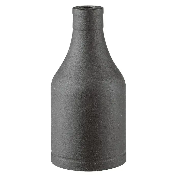 Home Sweet Home Lampenhülse - Schwarz, Metall - Dunkle, sandgestrahlte Flasche mit schlankem Hals und breiterem Korpus. Einzigartiges Design für edle Getränke oder Dekorationszwecke.