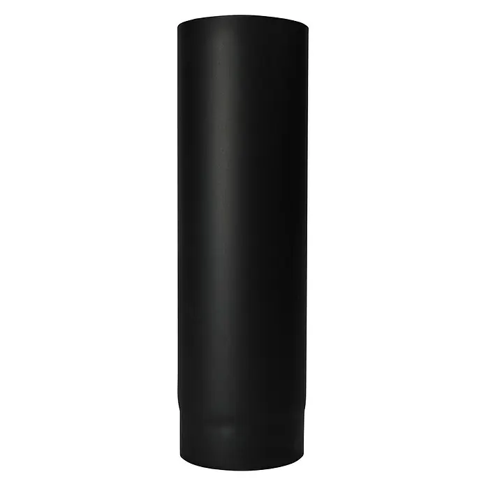 Ofenrohr - Ø x L: 150 x 750 mm, Senotherm lackiert, Schwarz Metallic - Schwarzes Rauchrohr-Element für Kaminöfen, Ofenrohr mit Steckverbindung für eine sichere und effiziente Ableitung von Rauchgasen.