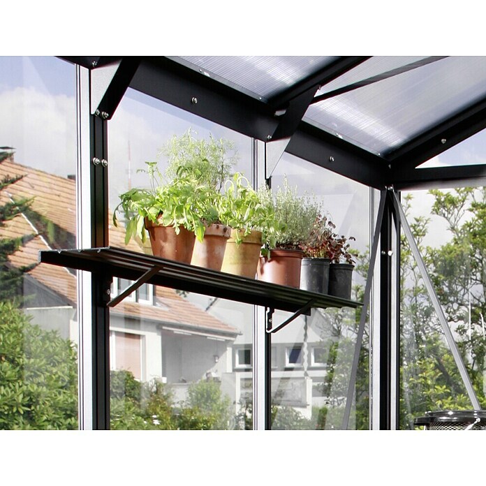 Vitavia Wandregal (15 x 122 cm, Schwarz)