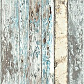 Papel pintado Tablilla madera (Multicolor, Estructuras finas, Decoración: Efecto madera, 10,05 x 0,53 m)